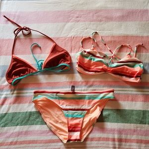 Aerie Bikini w/ Alternate Top 3 Piece AE Large